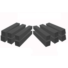 12 Pack 3" x 3" x 24" Acoustic Wedge Studio Soundproofing Foam Corner Block Finish Corner Wall in Studios or Home Theater - Color: Charcoal