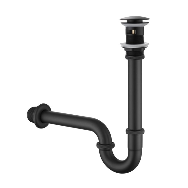 Miraga Sink Stopper U Trap Set, Brass Construction U-Shape 1-1/4