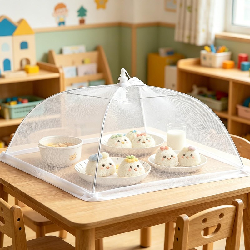 2 Pcs Food Covers Mesh Pop Up,Reusable and Collapsible Food