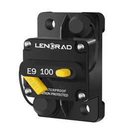 LENKRAD 100 Amp Marine Circuit Breaker Resettable 100A with Manual Reset Switch Button for Boat, Trolling, RV, Yacht, 12V - 48V DC, Waterproof, Surface Mount(100 Amp Boat Circuit Breaker)