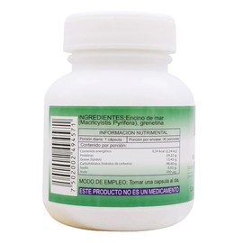 Yodo natural 30 cápsulas de 500 mg Riket | Iodine | Encino de Mar | Vitaminas | Minerales | 100% Natural | Suplemento Alimenticio | Adultos | Hombres y Mujeres