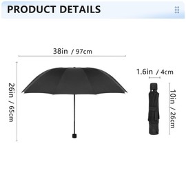 JinliangGuo One Piece Small Travel Folding Umbrella Strong Durable Compact Folding Umbrella Auto Open Windproof Portable Umbrella for Rainy Snow Sun Day
