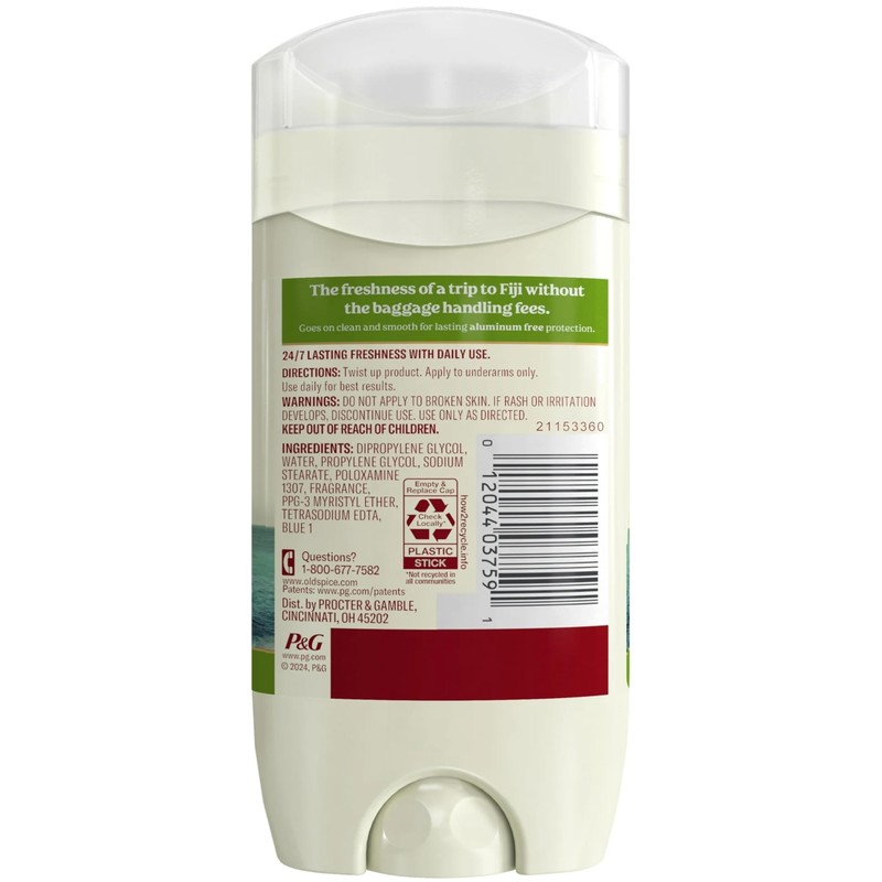 Old Spice Fresh Collection Deodorant, Fiji 3 oz (Pack of