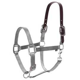 Equinavia Loki Adustable Breakaway Horse Halter - Silver Sconce Gray - Warmblood