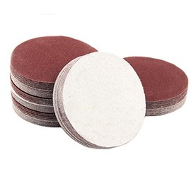 Lanx. Sandpaper (4.9 inches (125 mm), 600) Magic Type, Set of 100 Discs for Sanders, No Holes, Selectable for Woodwork, Round Sanding Paper, Abrasive Paper, Polishing, Roll Type, Toothpaste, Blue