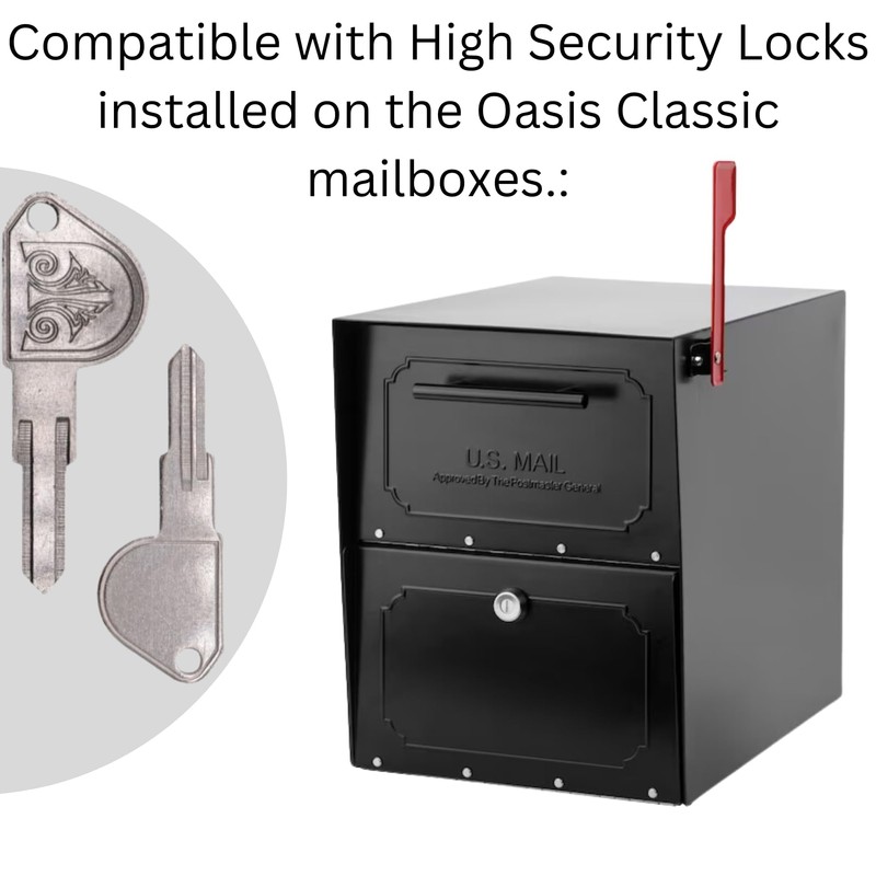 Architectural Mailboxes 5143 Replacement Key Blank with Design for High