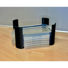 Memomad Modular Lid Holder & Organiser - Clever Accessories for Kitchen, Office & Workshop - Flexible Plug-In System - Tool-Free Assembly - Black, 1 x Rectangle (23 x 16 x 12 cm) | 23x16x12 cm, Flexibles Stecksystem, Werkzeuglose Montage, Für Küche, Büro & Werkstatt
