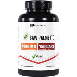 Healthfare Saw Palmetto Extract, 4000mg | 150 Capsules | Traditional Herb Supplement | Non-