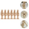 DEARMAMY 6Pcs 12cm Blank Wooden Nutcracker:Unpainted Wooden Nutcracker Christmas Nutcracker