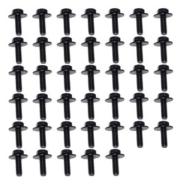 DUSCOKE 40PCS M6-1.0 x 24mm Hex Head SEMS Bolts - Automotive Body Bolts Screws Fastener Kit for Car Bumpers Fenders Splash Shield Under Cover Hood, M6-1.0 Bolt with 17.8mm Washer (40PCS)