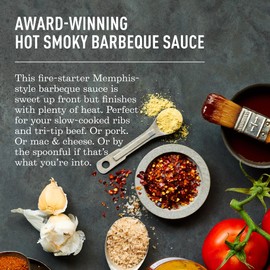 Lillie's Q - Hot Smoky BBQ Sauce, Gluten-Free, Non-GMO, No Preservatives, Gourmet Spicy BBQ Flavor (15.4 oz, 2-pack)