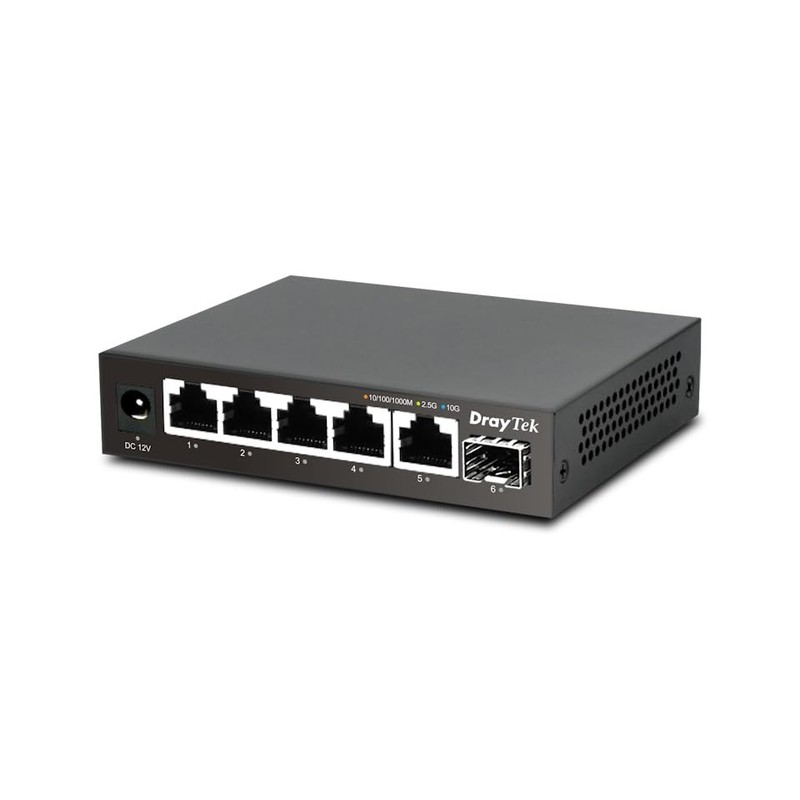DrayTek VigorSwitch Q60x Multi-gig High Performance Unmanaged Switch, 5 x