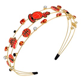 Football Headbands for Women Jeweled Black White Soccer Headbands Game Day Football Mom Accessories Outfits Gifts Party Favors (Pattern D)