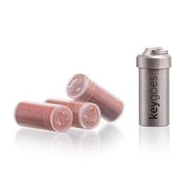 Chilli Mill as a Keyring with Chilli / Stevia / Salt / Cinnamon – Keygoes Chilli – Gadget (Titanium Mini)