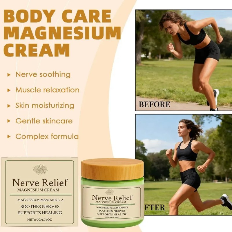 Crema Corporal Hidratante Para Rodillas Nerve-relief-magnesi