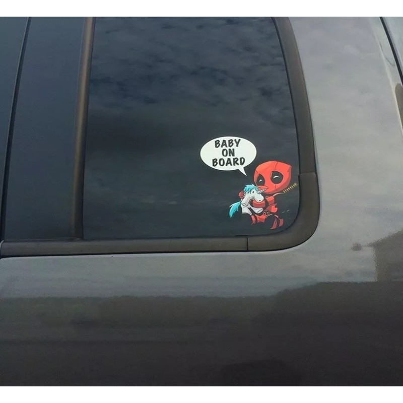 Avery Hi-Performance Deadpool Baby On Board Decal Bumper Sticker Dead