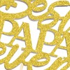 Gold Glitter Best Papa Ever Cake Topper, Happy Birthday Dad