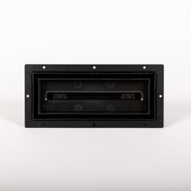 Aria Vent Flushmount Lite Collection Floor/Wall Vent, Matte Black (4" x 12")