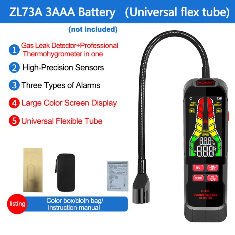 Combustible Gas Detector High Accuracy LCD Display Combustible Gases Leakage