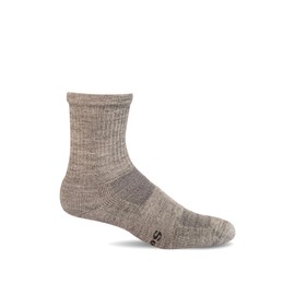 Sockwell Men's Walk About Crew Moderate Graduated Compression Sock, Grey - L/XL