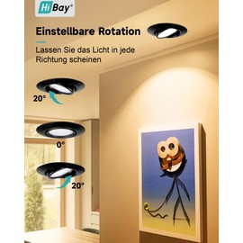 HiBay Ultra Flat LED Recessed Spotlights 5 W 3000 K Pack of 8
