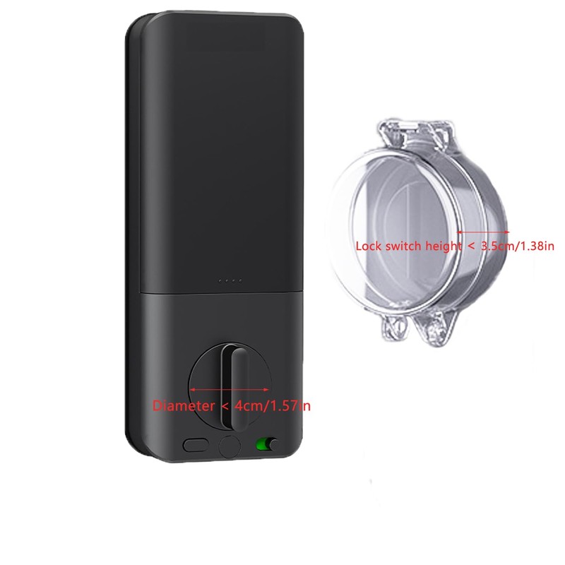 2 Pack Deadbolt Lock Secure Mount Child Safety Clear Transparent