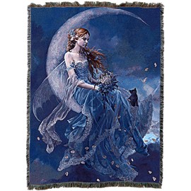 Pure Country Weavers Fantasy Wind Moon Fairy Nene Thomas Blanket Throw Woven from Cotton - Made in The USA (72x54)