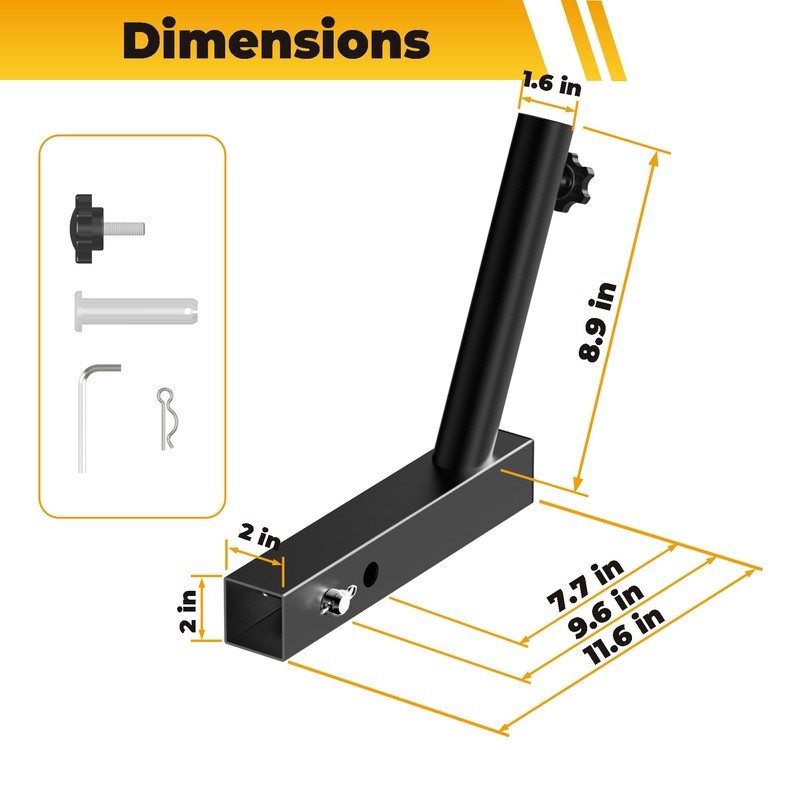 GOORIDA Hitch Flag Pole Holder for Truck, Fits Standard 2"