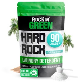 Rockin' Green Hard Rock Powder Laundry Detergent (90 Loads) - Natural Powdered Laundry Detergent, Sensitive Skin Laundry Powder (AC/DSea Breeze)