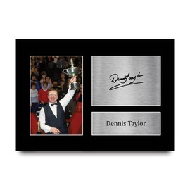 HWC Trading A4 Dennis Taylor Snooker Gifts Printed Signed Autograph Picture for WST Memorabilia Fans