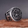 PikaLF St. Michael Ring for Men, Vint- Cross Ring, Saint