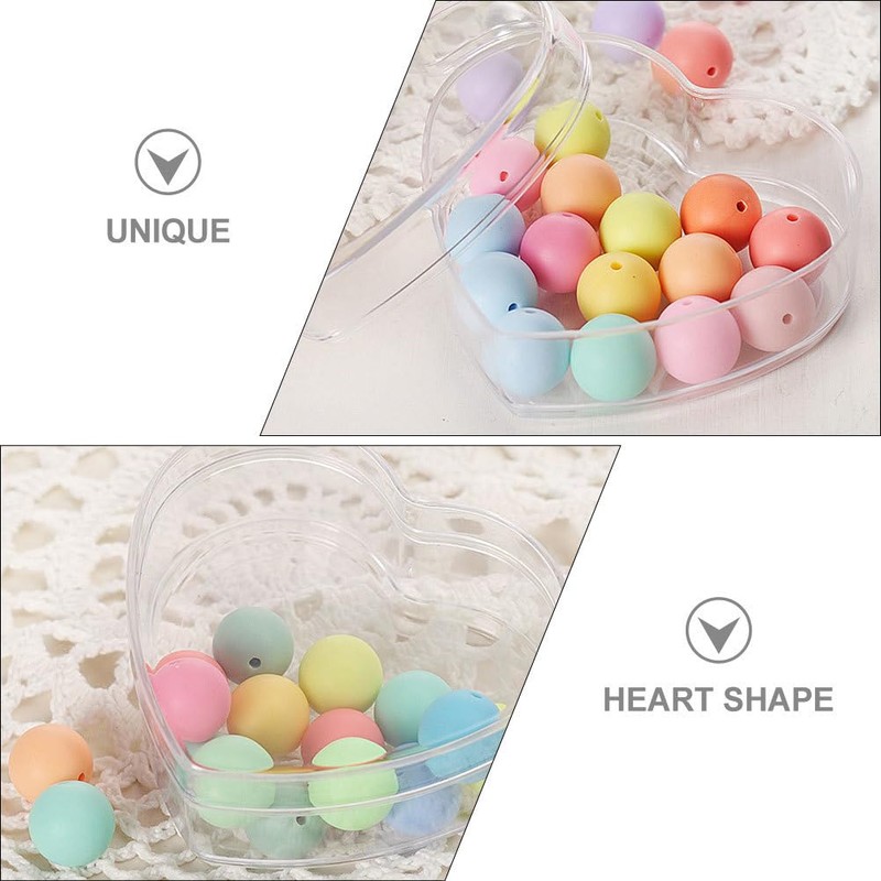 Clear Heart Candies Boxes Transparent Treat Boxes for Wedding Party