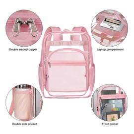 SDFGHG Clear Backpack,Sturdy Shape Heavy Duty Large Clear Backpack for Stadium, Work, Travel
