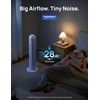 Dreo Tower Fan for Bedroom, 25ft/s Smart Standing Fans, 90°