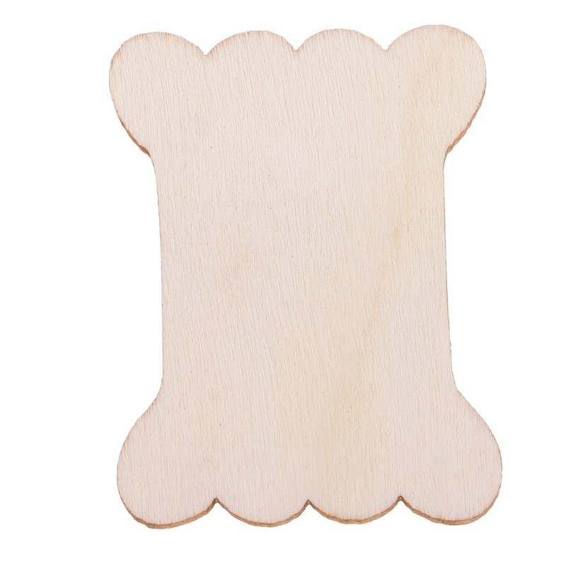 P Prettyia 100 Pieces Wooden Thread Floss Bobbins Ribbon Twine