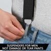 Adjustable X-Back Suspenders for Trousers – 1.6-Inch Wide Elastic Support