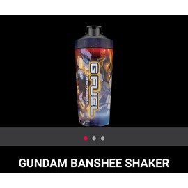 Gfuel Gundam Banshee and Unicorn Stainless Steel Shakers Sold Out G Fuel Bundle