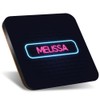1 x Square Jumbo Size Coaster 12cm Neon Sign Design