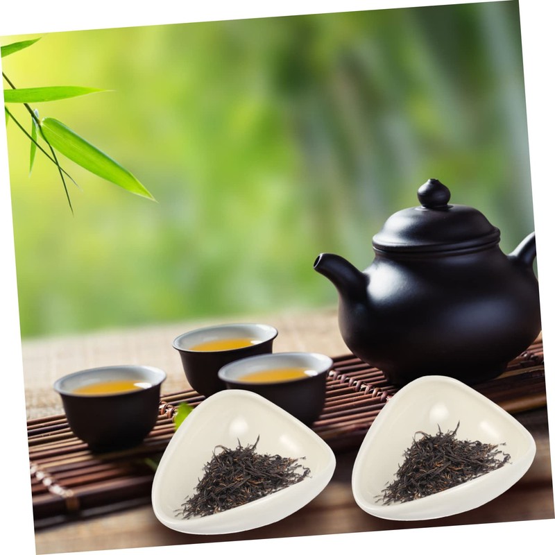 GRIRIW 2pcs Ceramic Tea Scoop Set Ergonomic Tea Shovel Coffee