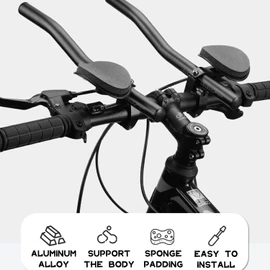 bangminda Bicycle Handlebar Attachment Bicycle Rest Handlebar TT Handlebar Attachment Triathlon Handlebar Adjustable Bicycle Support Handlebar for Road Bikes Mountain Bike