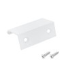 Tsnamay 2Pcs 1.97" White Arc Surface Pull,White Edge Pulls Furniture