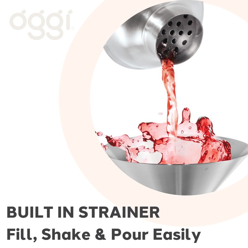 OGGI Classic Cocktail Shaker Gold Stainless - 26 oz, Stainless