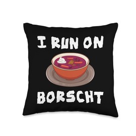 Borscht Beet Soup Gift Russian Beetroot Polish Throw Pillow