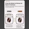 LOEZ Coffee Bean Storage Container Airtight, Lid Sealed with Press-Down
