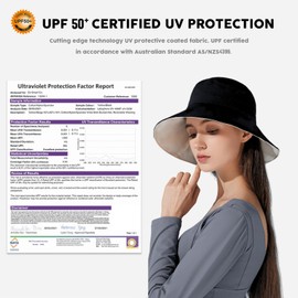 Reversible Bucket Hat for Women, Silky Sun Hats with Wide Brim UPF 50 UV Protection, Boonie with Chin Strap for Camping,Hiking,Summer & Spring Outdoor (AU, Alpha, Medium, Large, Black/Beige)
