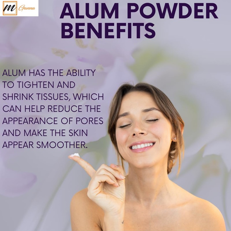 mGanna 100% Natural Alum Powder for Clear and Glowing Skin