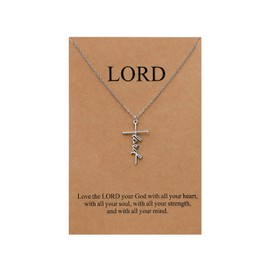 Lcherry Lord Necklace Cross Necklace for Women Christian Gifts for Women Religious Jewelry Necklace Gifts