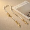 NVWAROCK Pearl Purse Chain,14K Gold Plated C-Shaped Metal Brass Purse