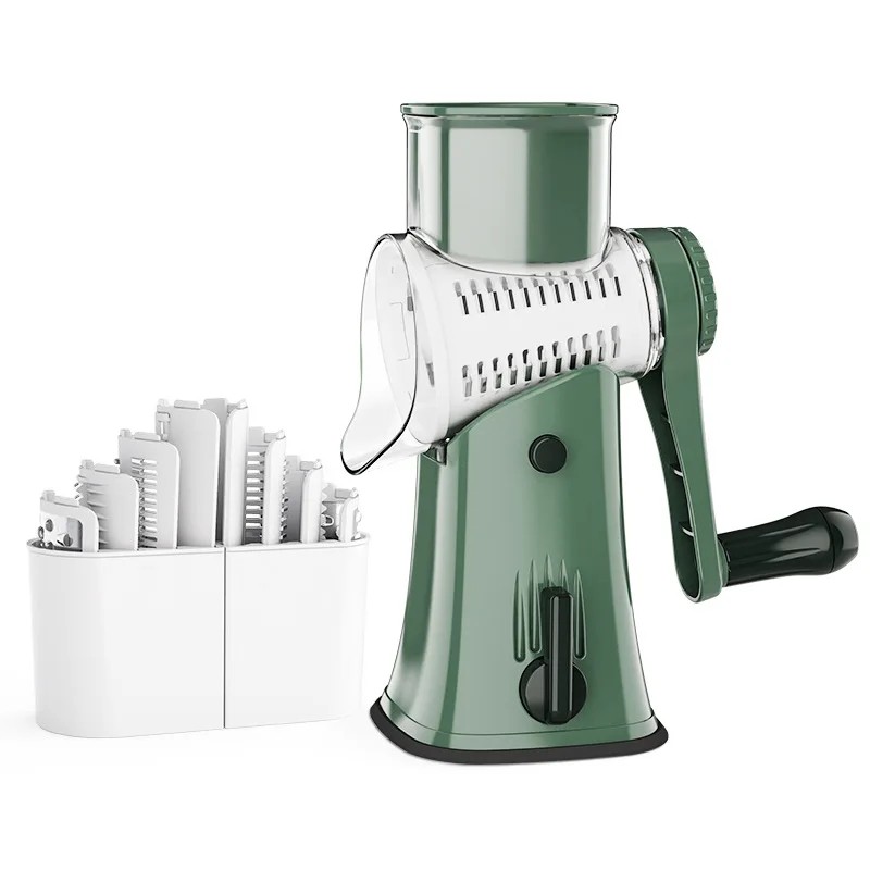 5-in-1 Rotary Cheese Grater & Vegetable Slicer – Stainless Steel
