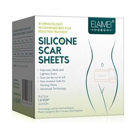 Cinta de silicona para eliminar cicatrices (rollo de 3 m), eliminación de cicatrices de grado médico profesional, reutilizable, elimina cicatrices antiguas y nuevas, hojas de eliminación para cesárea